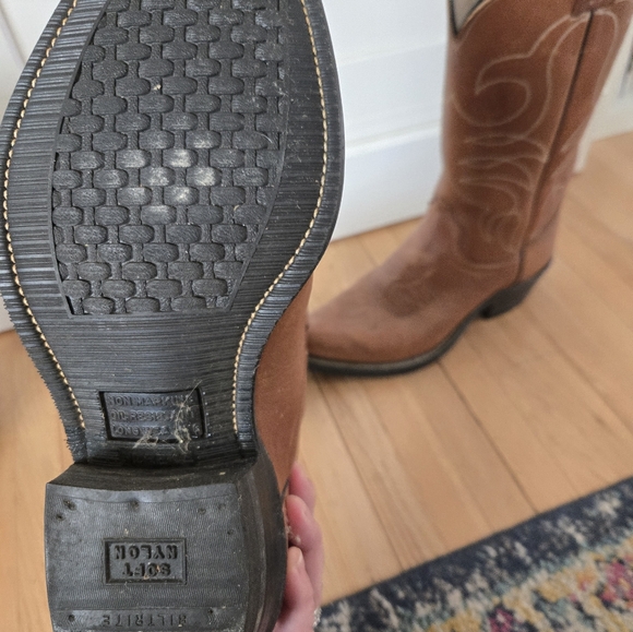 Olathe Boot Brown Leather Women's Cowboy Boots - Picture 4 of 5